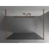 Mexen Kioto freistehende Duschwand 120 x 200 cm, Graphit 8 mm, Roségold - 800-120-002-60-40