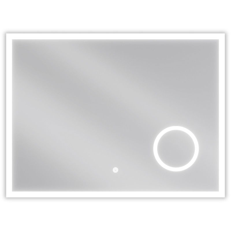 Mexen Kala beleuchteter Badezimmerspiegel mit Kosmetikspiegel 80 x 60 cm, LED 6000K, Antibeschlag - 9820-080-060-611-00