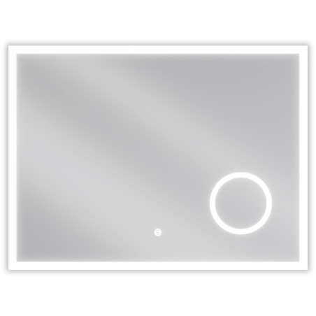 Mexen Kala verlichte badkamerspiegel met cosmeticaspiegel 80 x 60 cm, LED 6000K, anti-condens - 9820-080-060-611-00
