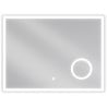 Mexen Kala valgustatud vannitoa peegel koos kosmeetilise peegliga 80 x 60 cm, LED 6000K, udutusvastane - 9820-080-060-611-00