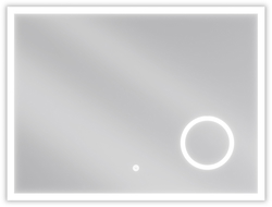 Mexen Kala miroir de salle de bain rétroéclairé avec miroir de maquillage 80 x 60 cm, LED 6000K, anti-buée - 9820-080-060-611-0?