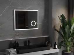 Mexen Kala verlicht badkamer spiegel met cosmetische spiegel 80 x 60 cm, LED 6000K, anti-condens - 9820-080-060-611-00
