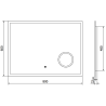 Mexen Kala valgustatud vannitoa peegel koos kosmeetilise peegliga 80 x 60 cm, LED 6000K, udutusvastane - 9820-080-060-611-00