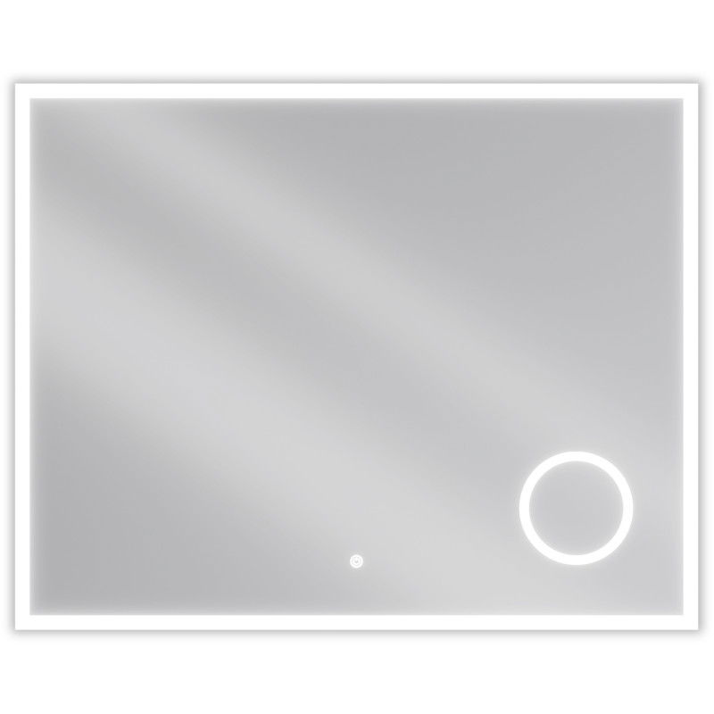 Mexen Kala beleuchteter Badezimmerspiegel mit Kosmetikspiegel 100 x 80 cm, LED 6000K, Antibeschlag - 9820-100-080-611-00