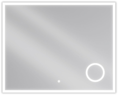 Mexen Kala illuminated bathroom mirror with cosmetic mirror 100 x 80 cm, LED 6000K, anti-steam - 9820-100-080-611-00