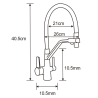 Mexen Carlos 1.5-Bowl Granite Sink with Duo Kitchen Tap, Black - 6518-77-671701-57-B