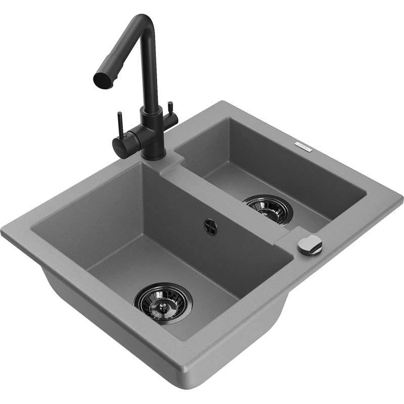 Mexen Carlos Granit Spullsteen 1,5-Kommar mat Kichenduch Duero, gro - 6518-71-671600-70-B