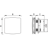 Mexen AXS 100 badkamerventilator met bewegingssensor, timer, wit - W9601-100S-00