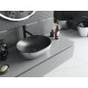 Mexen Viki countertop washbasin 48 x 35 cm, black matte/silver - 21054874