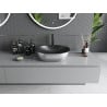 Mexen Viki umywalka nablatowa 48 x 35 cm, czarna mat/srebrna - 21054874