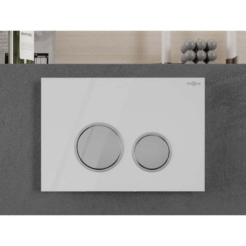 Mexen Fenix 06 spolkningsknapp, vit - 600620