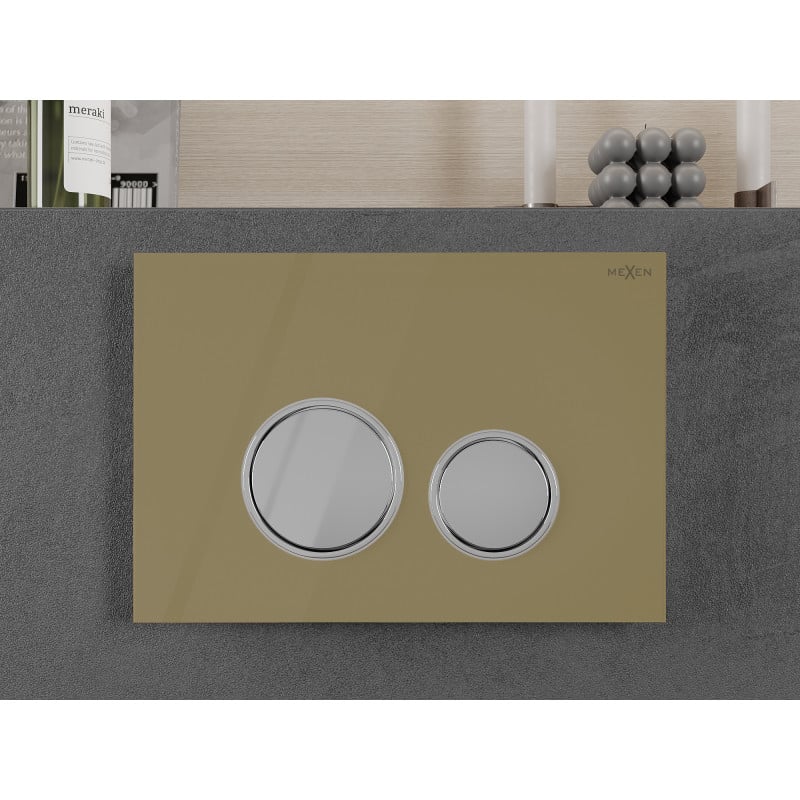 Mexen Fenix 06 flush button, golden champagne - 600624