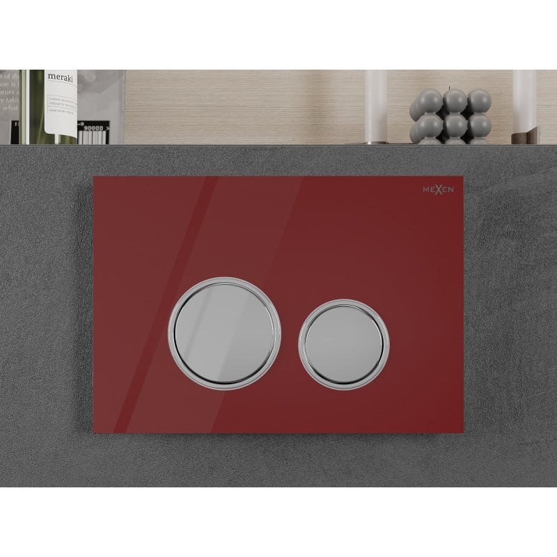 Mexen Fenix 06 flush button, red - 600627