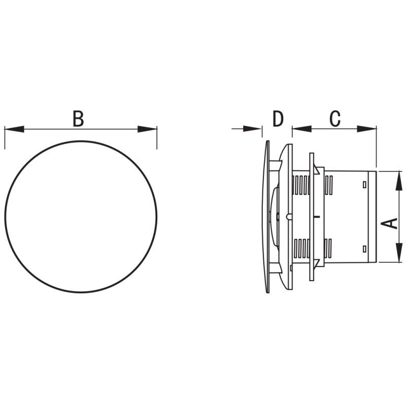 Mexen AXR 100 Badezimmerlüfter mit Feuchtigkeitssensor, weiß - W9602-100H-00