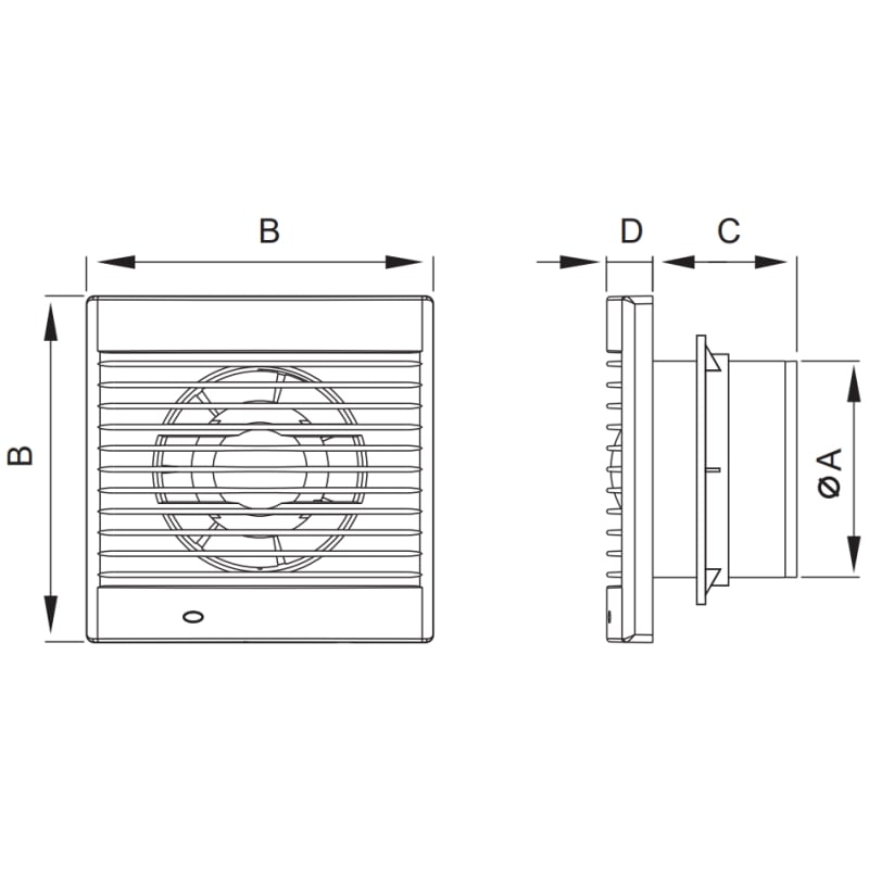 Mexen EXS 100 vannitoa ventilaator, tõmmatav lüliti, valge - W9604-100K-00