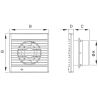 Mexen EXS 100 Badezimmerlüfter, Schnurschalter, weiß - W9604-100K-00