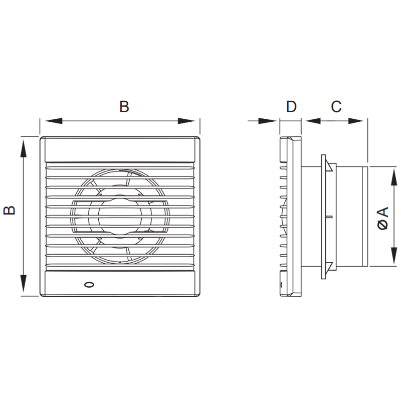Mexen EXS 120 ventilatore da bagno, interruttore a corda, bianco - W9604-125K-00