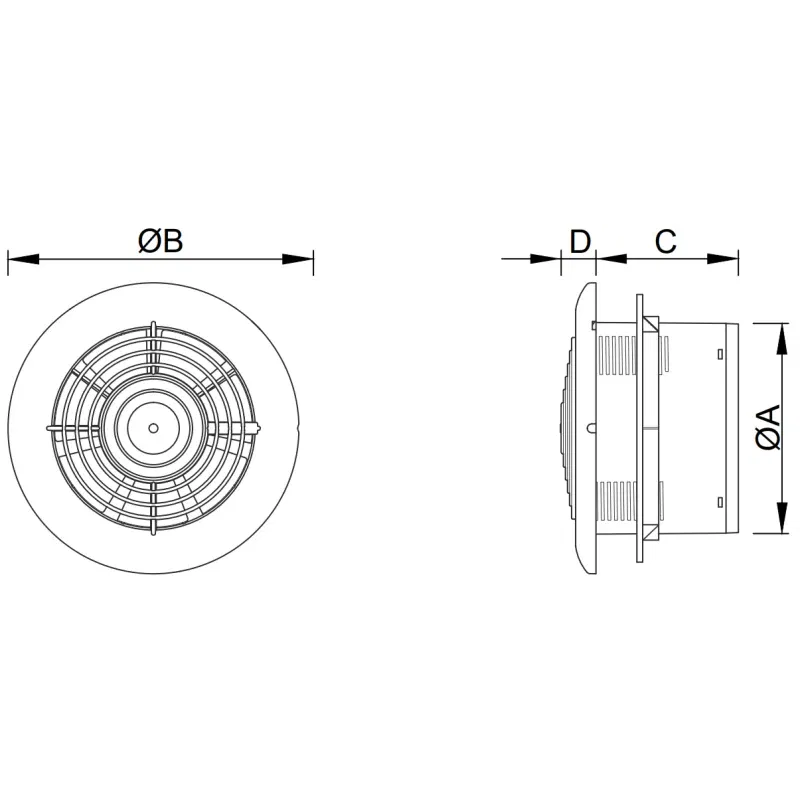 Mexen WXR 100 badkamerventilator, wit - W9605-100-00