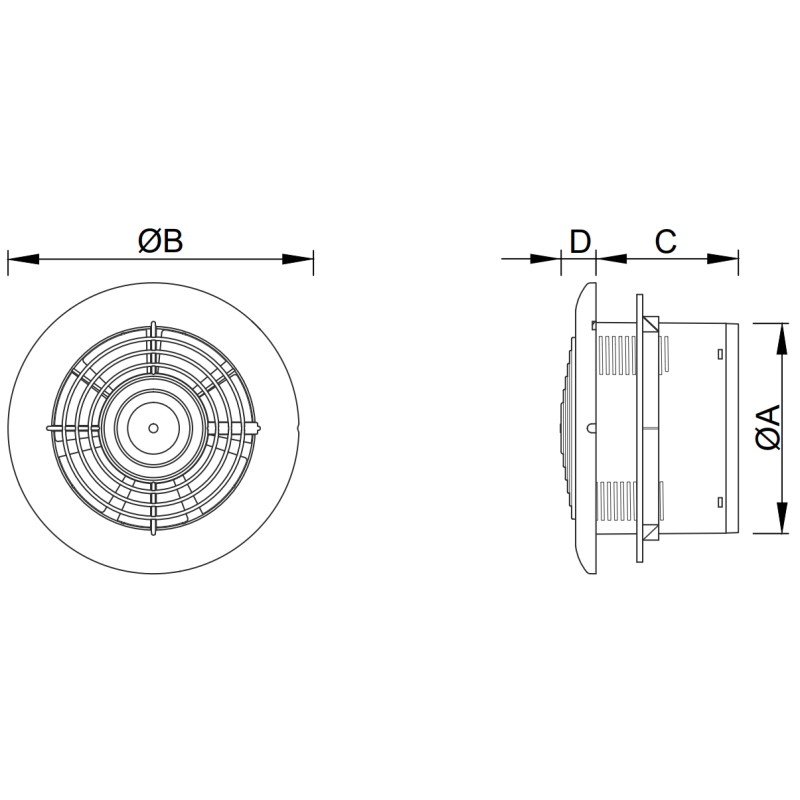 Mexen WXR 100 ventilador de baño, blanco - W9605-100-00