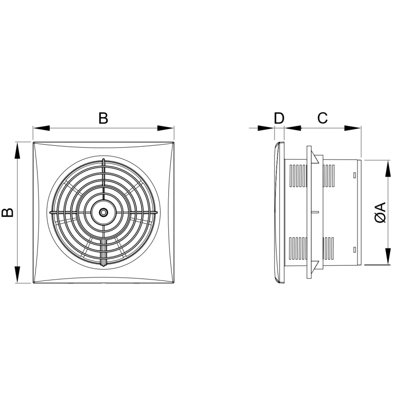 Mexen WXS 100 Bathroom Fan, White - W9606-100-00