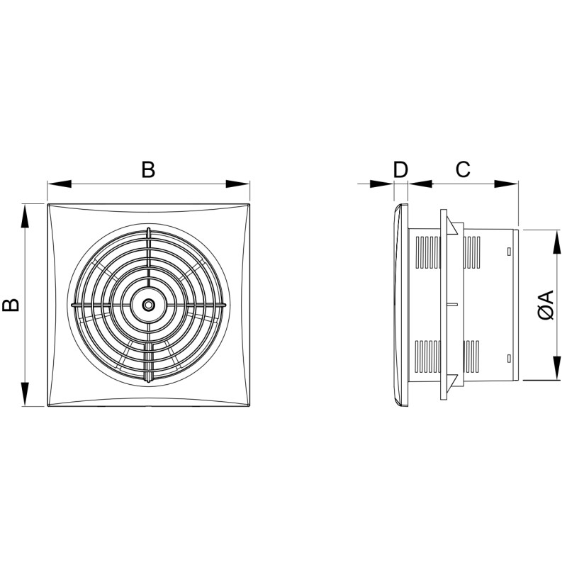 Mexen WXS 100 kupaonski ventilator, bijeli - W9606-100-00