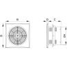 Mexen WXS 150 badkamerventilator, wit - W9606-150-00