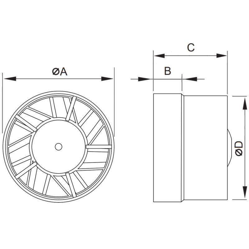 Mexen ZXR 120 kanalni kupaonski ventilator, bijeli - W9607-125-00