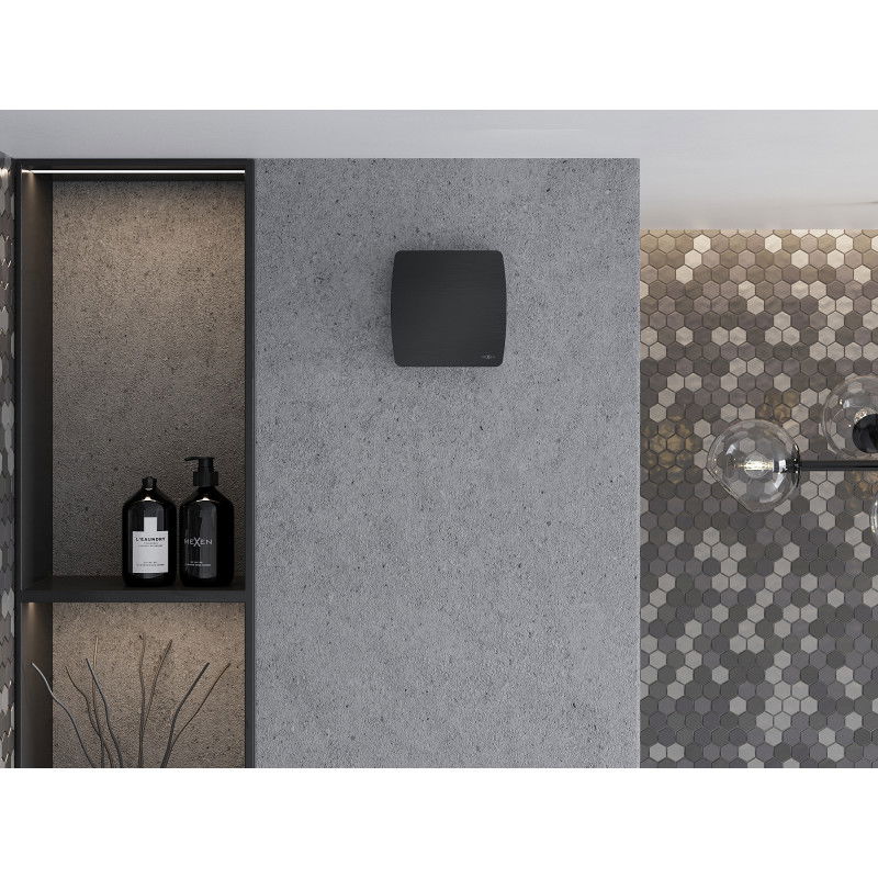 Mexen AXS 100 bathroom fan with humidity sensor, black - W9601-100H-70