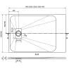Mexen Hugo rechthoekige douchebak SMC 120 x 80 cm, wit - 42108012