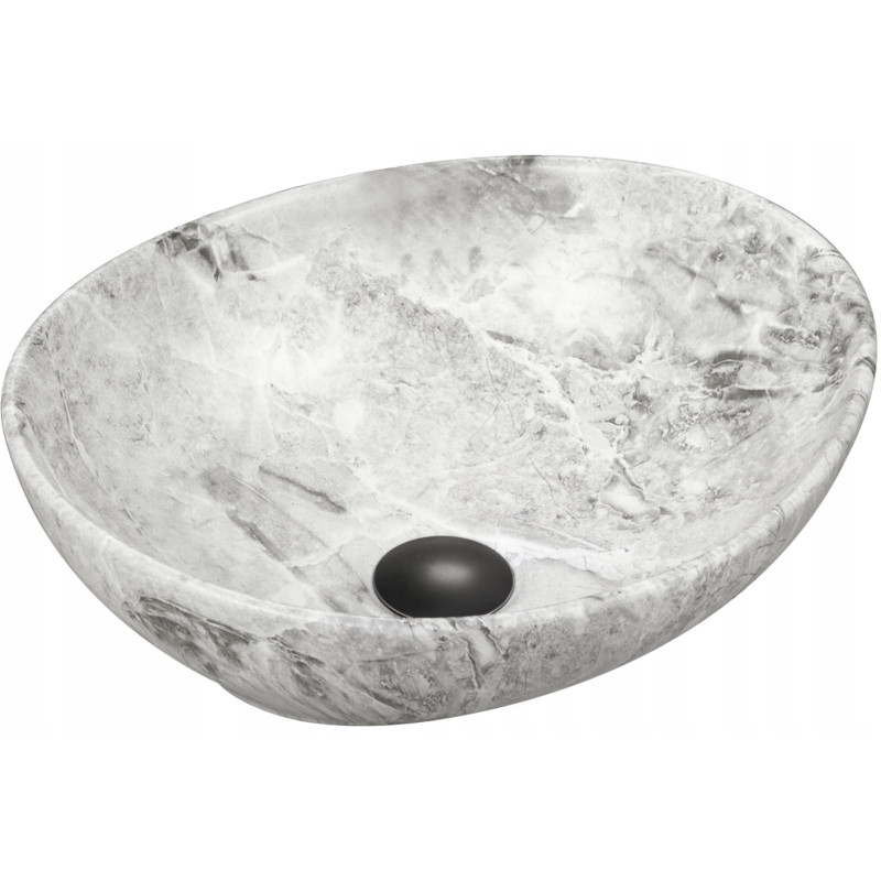 Mexen Elza countertop sink 40 x 33 cm, gray stone - 21014093