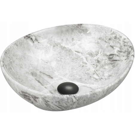 Mexen Elza opbouwwastafel 40 x 33 cm, grijze steen - 21014093