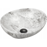 Mexen Elza lavabo sobre encimera 40 x 33 cm, piedra gris - 21014093