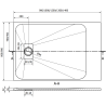 Mexen Hugo rechteckige Duschwanne SMC 140 x 90 cm, schwarz - 42709014