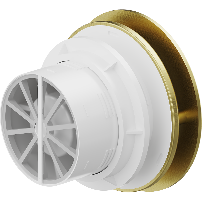 Mexen AXR 100 Buedzëmmer-Ventilator mat Fiichtegkeetssensor, gëllen - W9602-100H-50