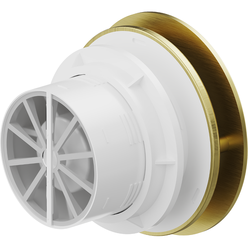 Mexen AXR 100 bathroom fan with timer, gold - W9602-100T-50