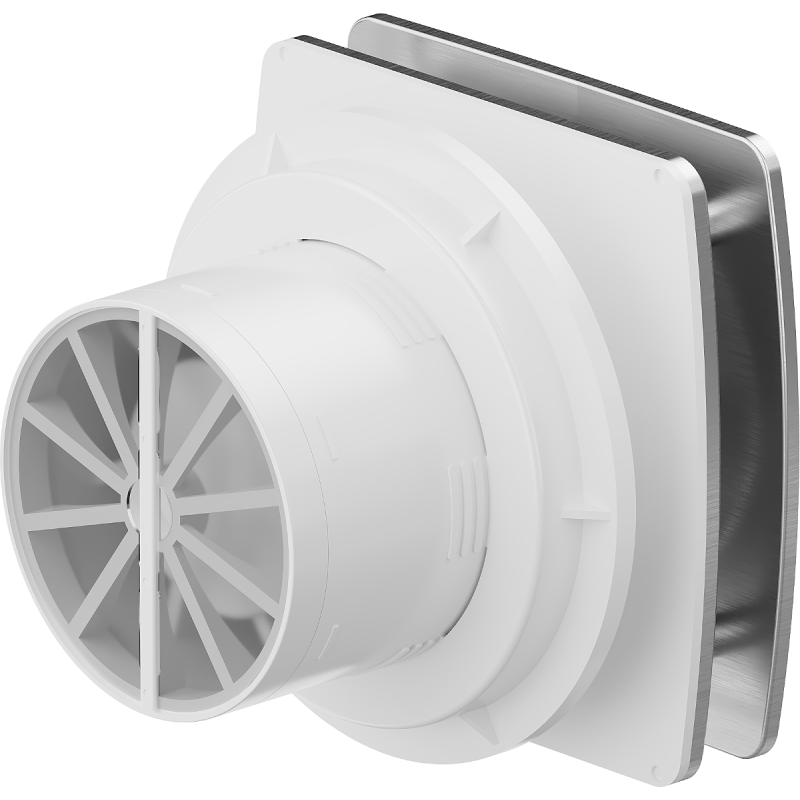 Mexen AXS 100 bathroom fan with humidity sensor, silver - W9601-100H-11