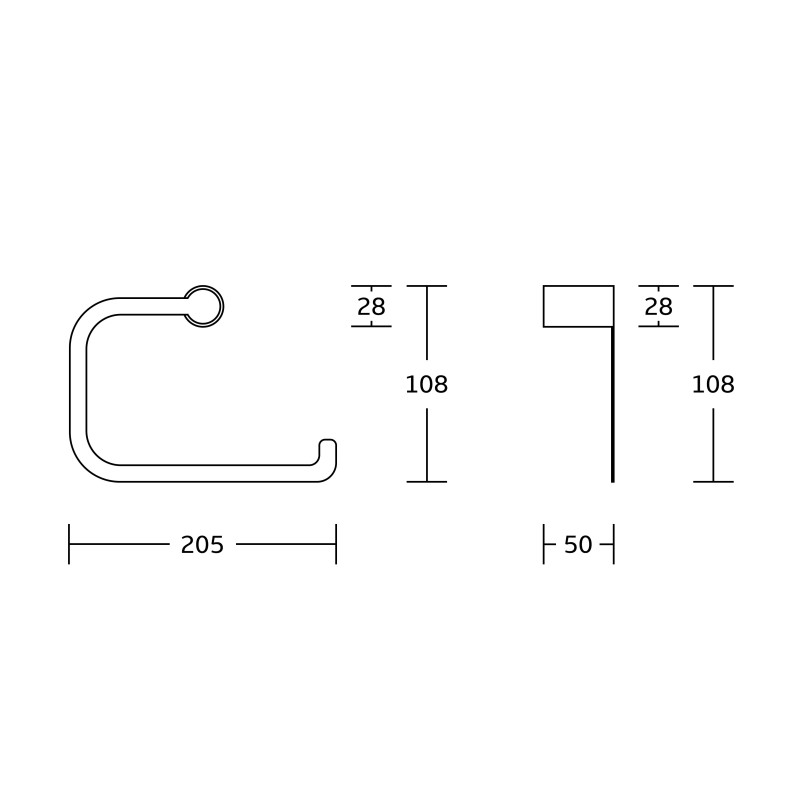 Mexen Base towel rack, gold - 70882321-50