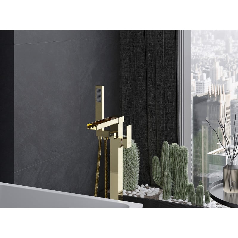 Mexen Algar robinet de baignoire autoportant, doré - 75733-50