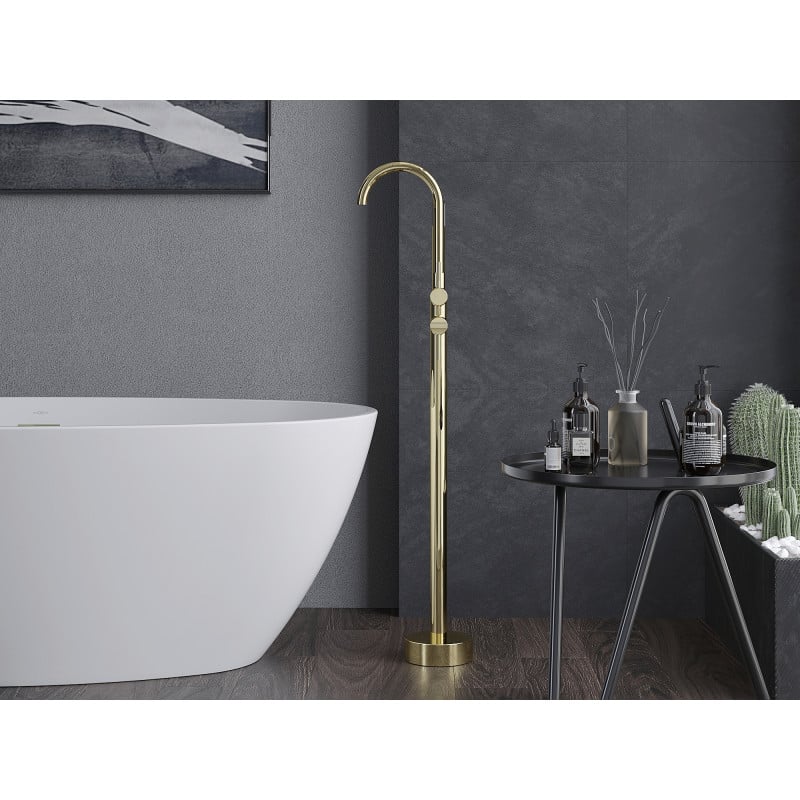 Mexen Alma freestanding bath tap, gold - 75033-50