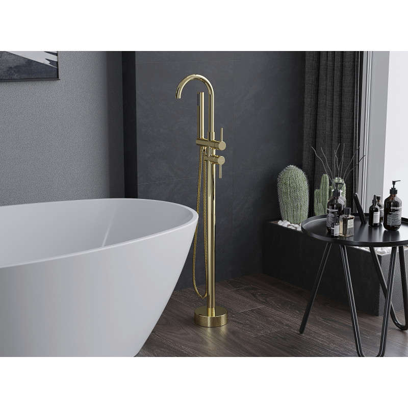 Mexen Alma freistehende Wannenarmatur, gold - 75033-50