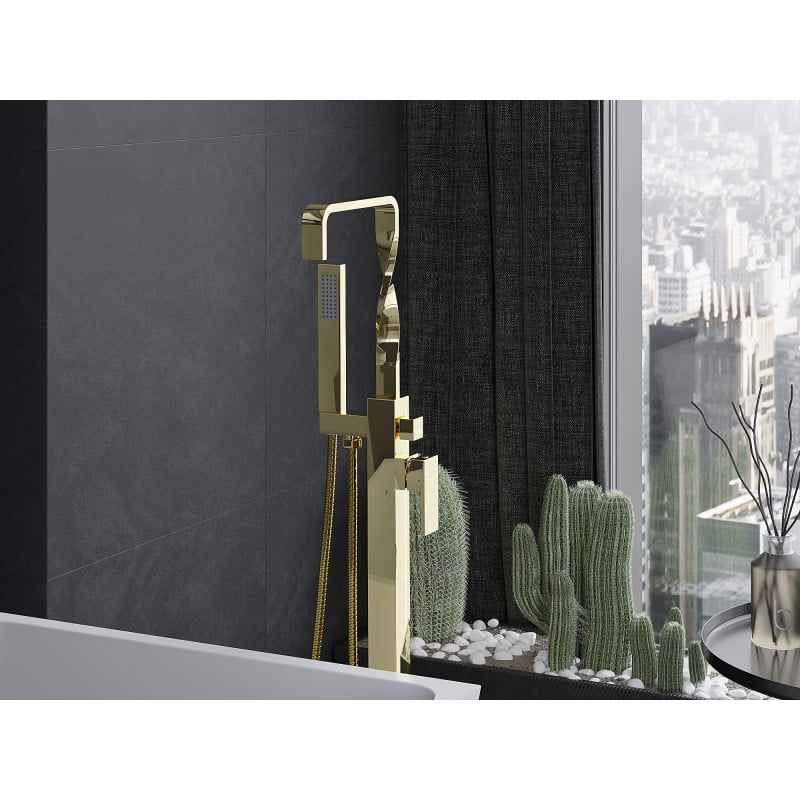 Mexen Avila Freestanding Bath Mixer, Gold - 75833-50