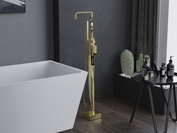 Mexen Avila rubinetto per vasca da bagno indipendente, oro - 75833-50