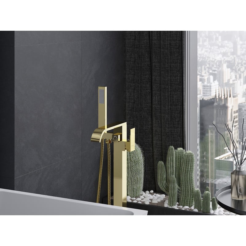 Mexen Lava vrijstaande badmengkraan, goud - 752433-50