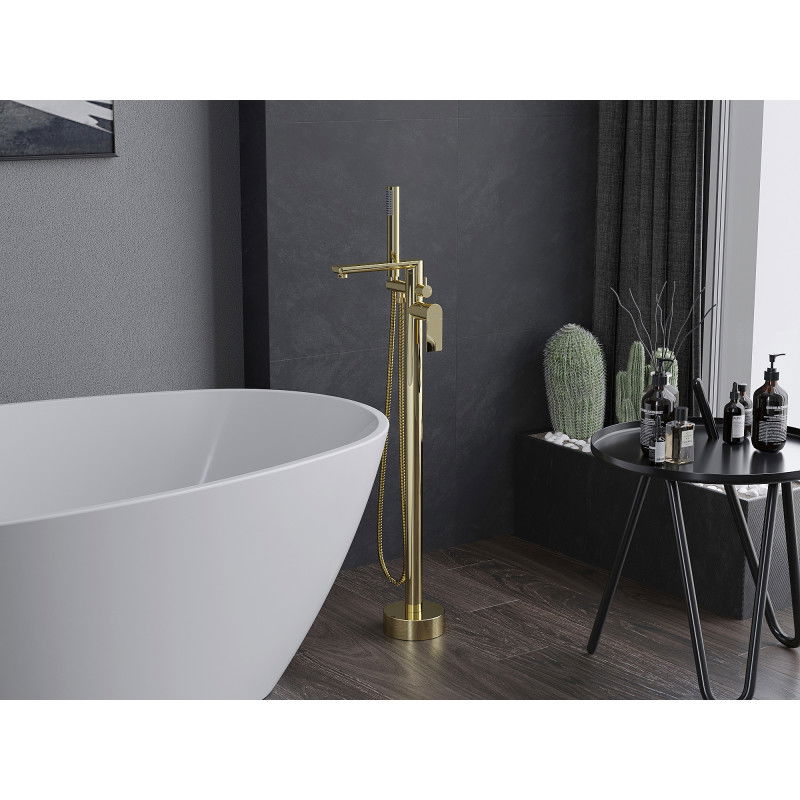 Mexen Leda free-standing bath tap, gold - 75633-50