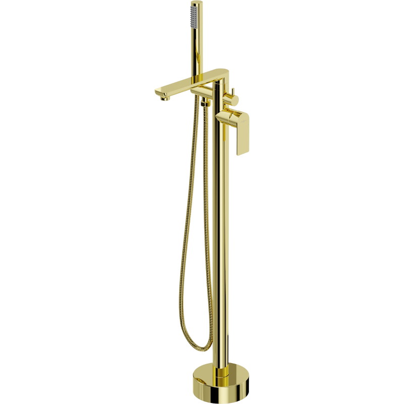 Mexen Leda freestanding bathtub faucet, gold - 75633-50