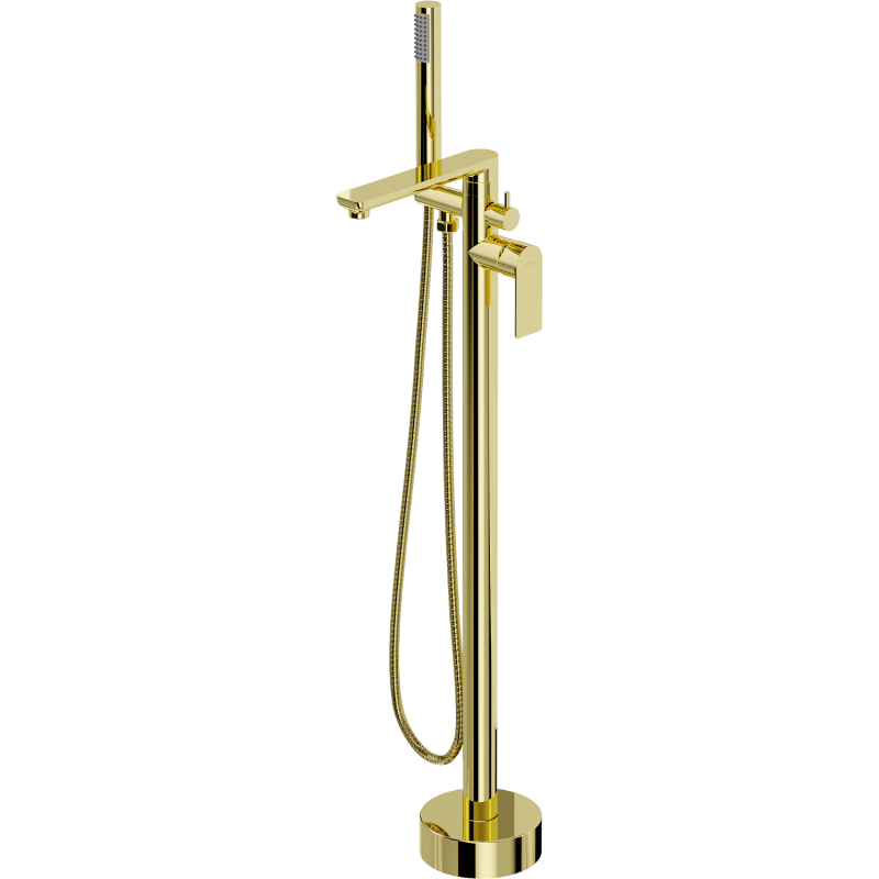 Mexen Leda torneira de banheira independente, dourada - 75633-50