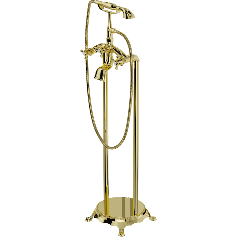Mexen Retro fristående badkarsblandare, guld - 75933-50