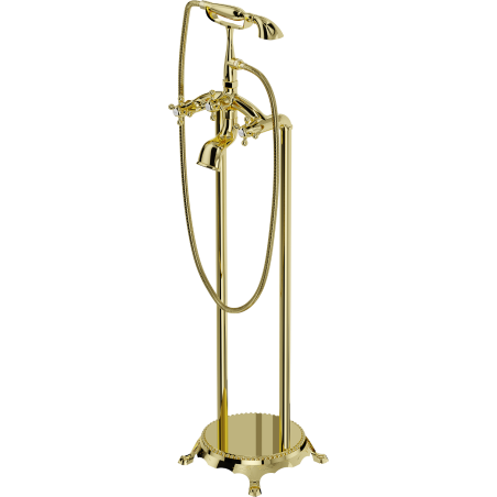 Mexen Retro freestanding bathtub faucet, gold - 75933-50