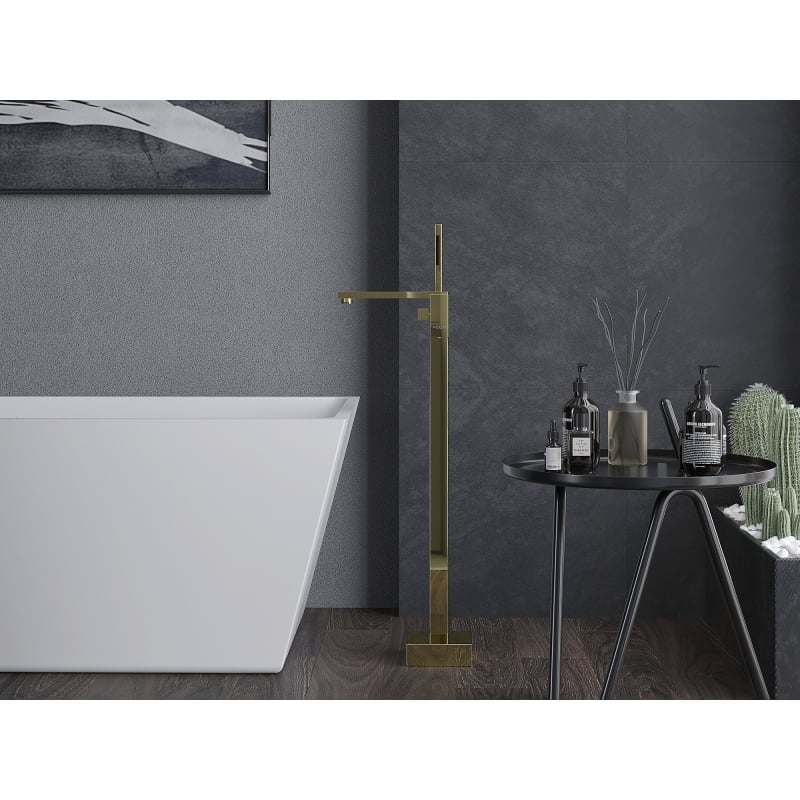 Mexen Urano freestanding bathtub faucet, gold - 75233-50
