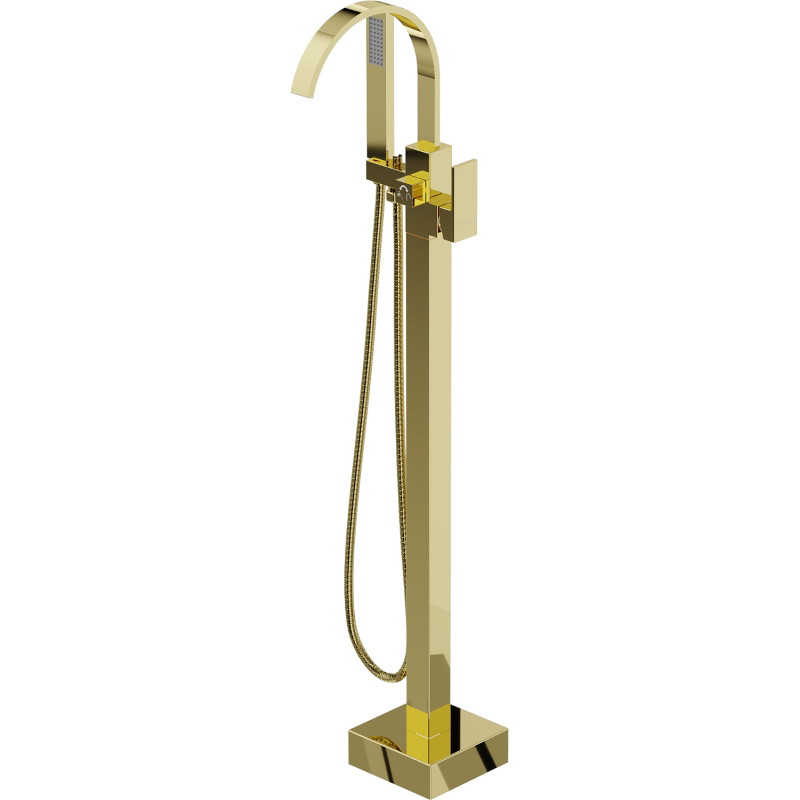 Mexen Veda freestanding bathtub faucet, gold - 75433-50